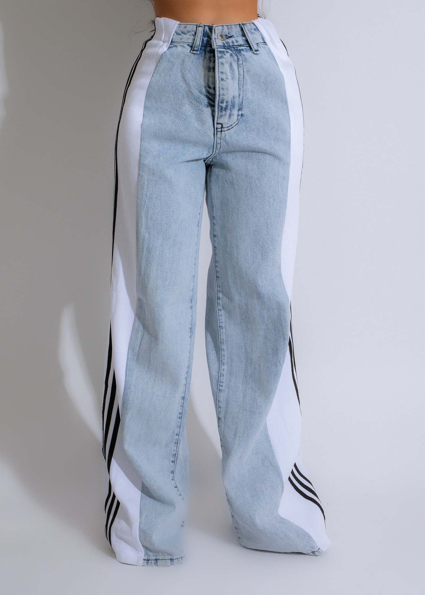 2025 Fashion Casual High Waist Elastic Straight Leg Streetwear Trousers