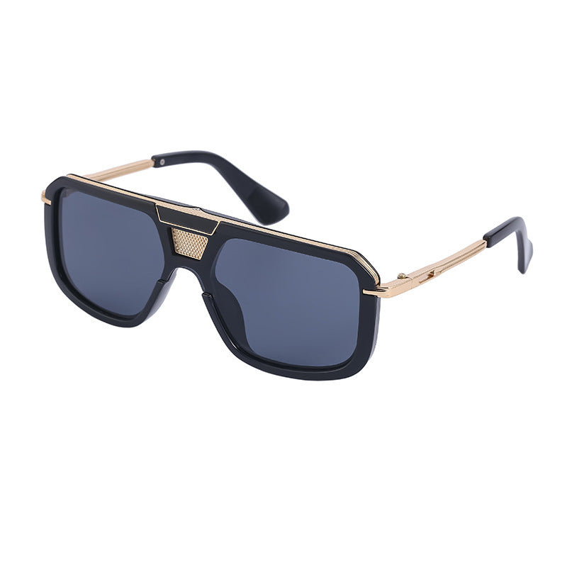 Retro Square European And American Large Frame Sunglasses