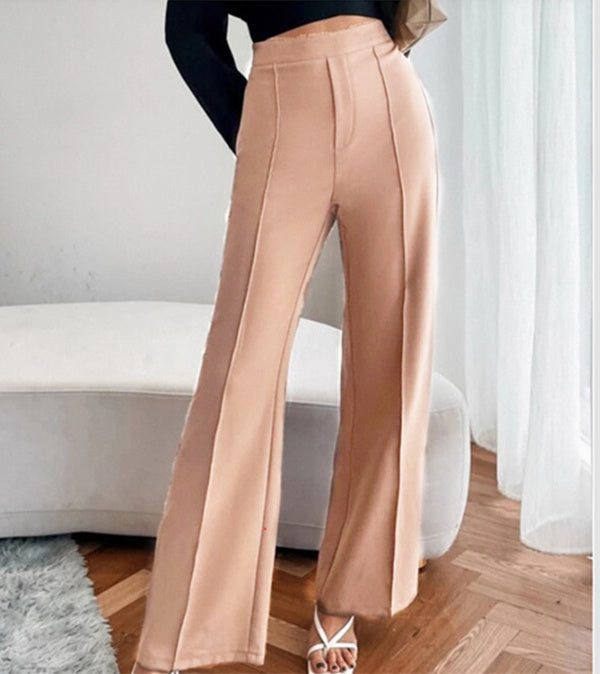 Loose Straight Pants Women's High Waist Casual Trousers