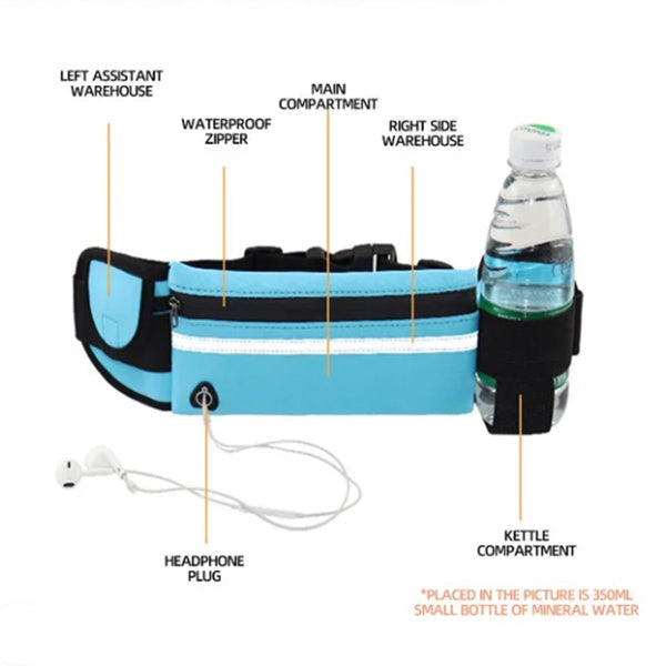 Fitness Waist Bag With Pocket Slim Running Jogging Belt Fanny Pack