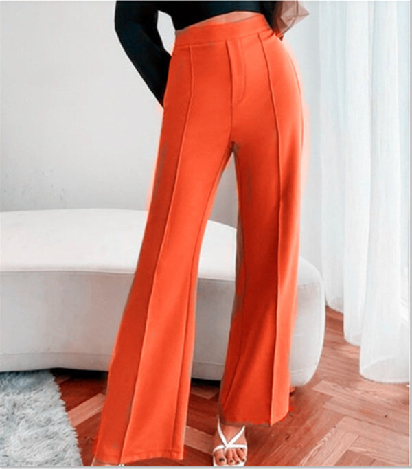 Loose Straight Pants Women's High Waist Casual Trousers