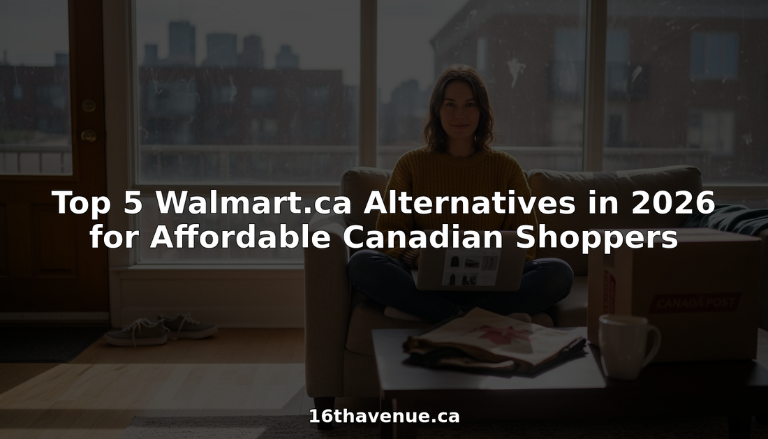 Canadian woman shopping online at home