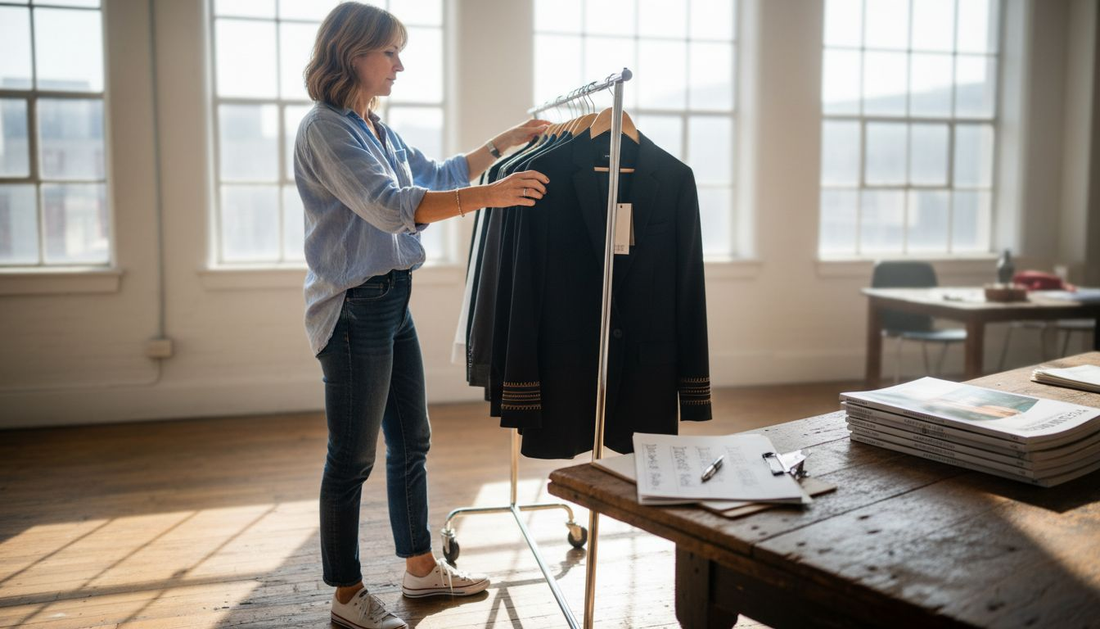 Fashion manager reviews micro-season collections