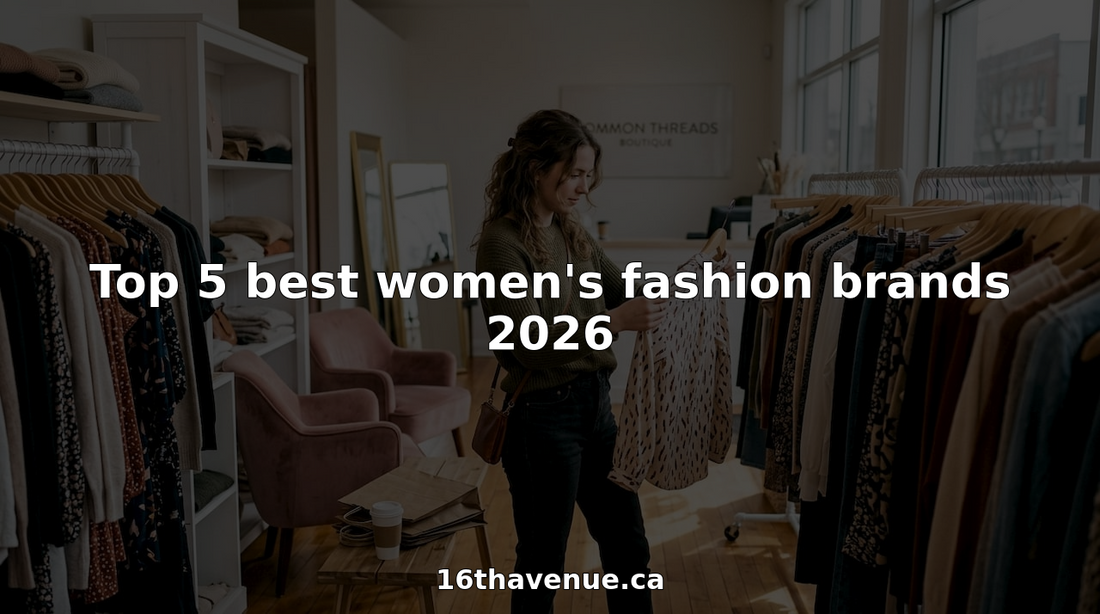 Woman browsing fashion boutique display racks