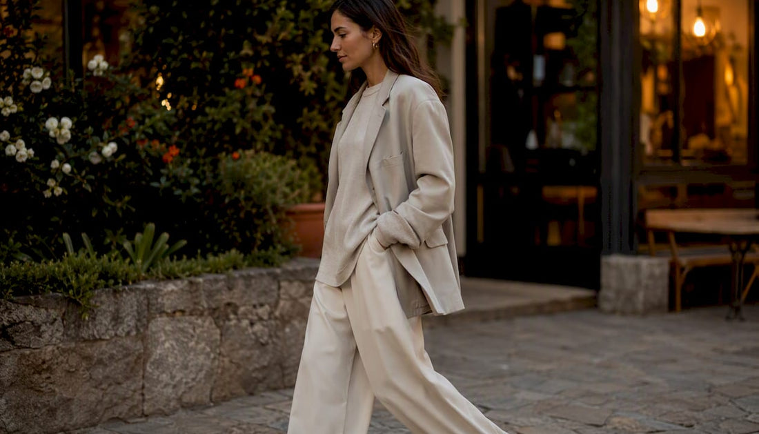 Woman walking in polished athflow outfit