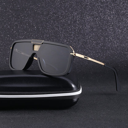 Retro Square European And American Large Frame Sunglasses - 16th Avenue