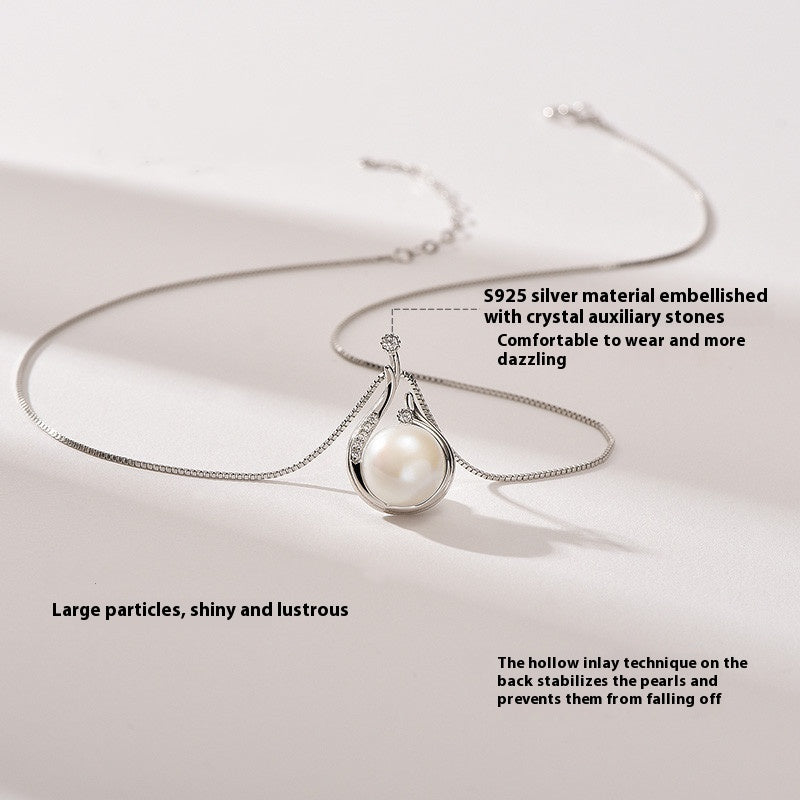 S925 Silver Natural Freshwater Luxury Pearl Necklace