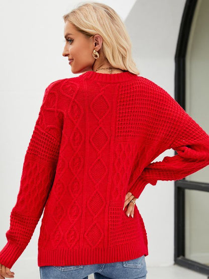 Women's Casual Round-neck Pullover Sweater Fall Winter Sweater