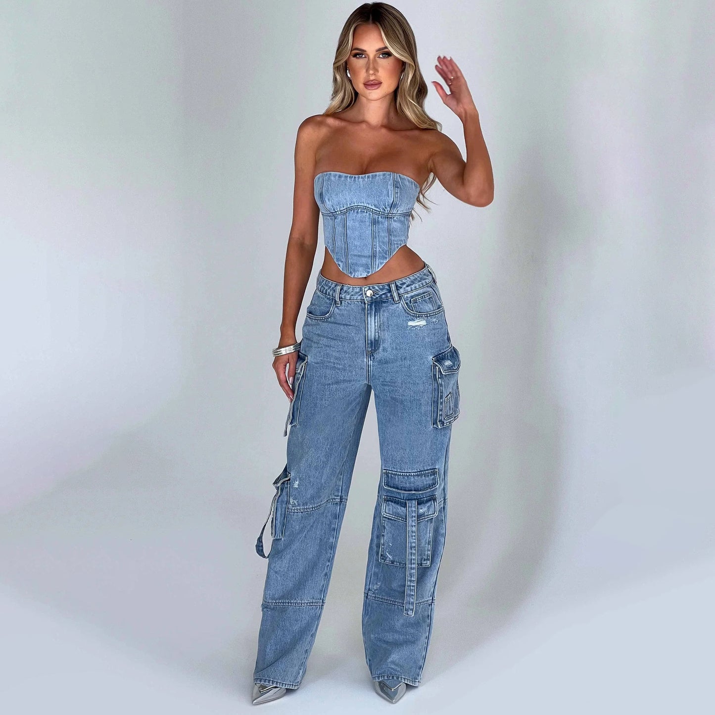 Women's Low Waist Pants | Women's Stitching Jeans Pants | 16th Avenue