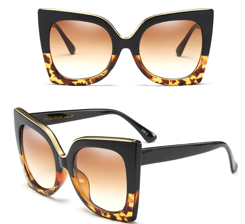 Women's Vintage Cat Eye Gradient Lens Sunglasses