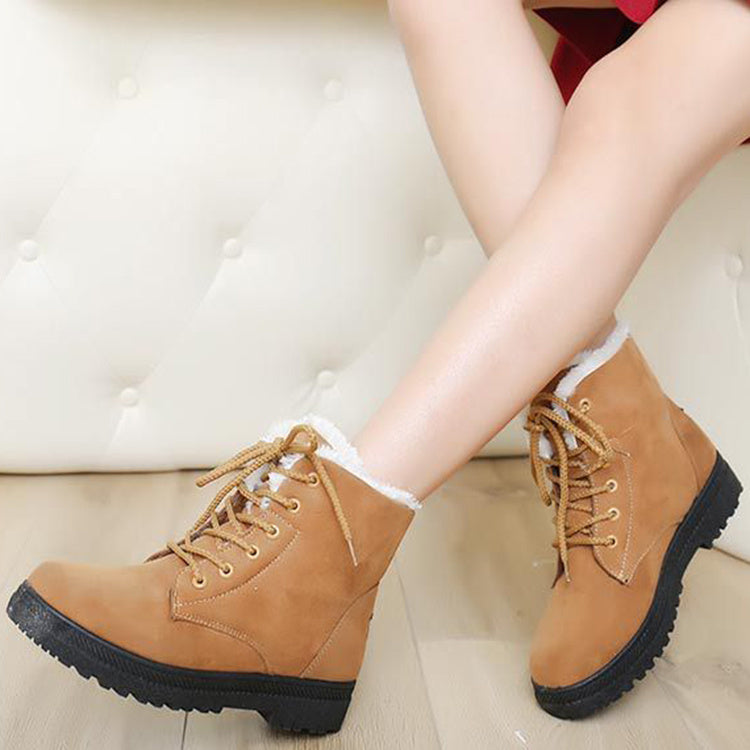 Winter Snow Boots With Warm Plush Ankle