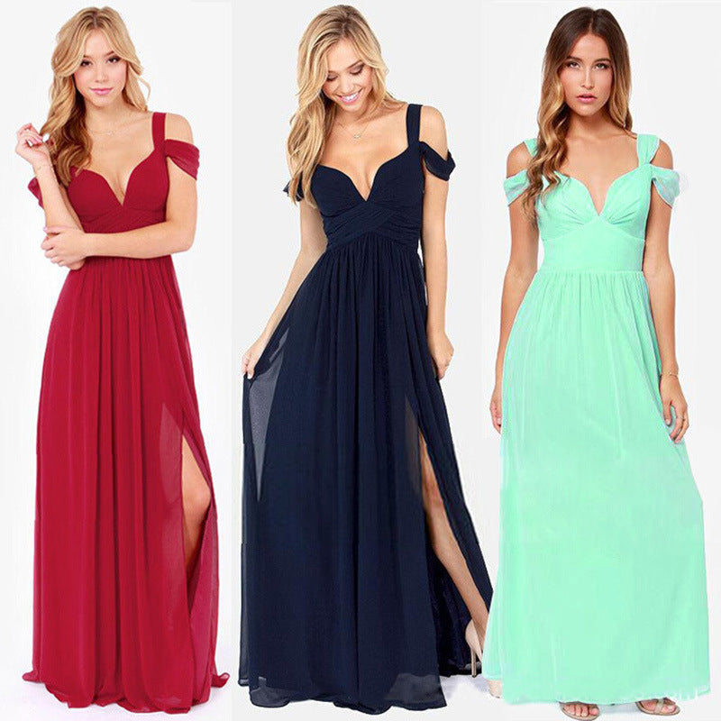Long Floor Length Elegant Greek Style Pleated Dress - 16th Avenue
