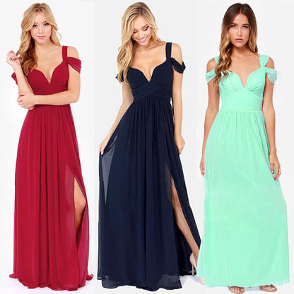 Long Floor Length Elegant Greek Style Pleated Dress - 16th Avenue