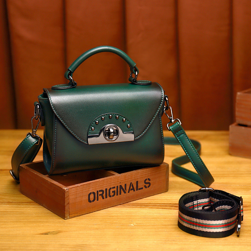 SMART SWWY Women Genuine Leather Mini Vintage Shoulder Bag