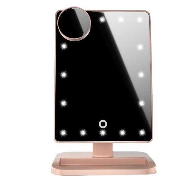 Touch Screen Makeup Mirror With 10X Magnifying Mirrors Lights