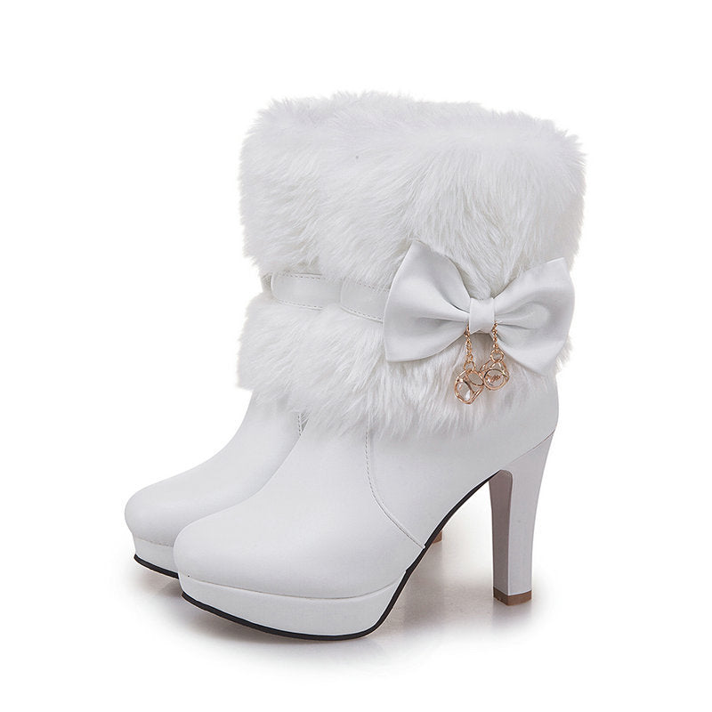 Princess Autumn And Winter Short Snow Boots