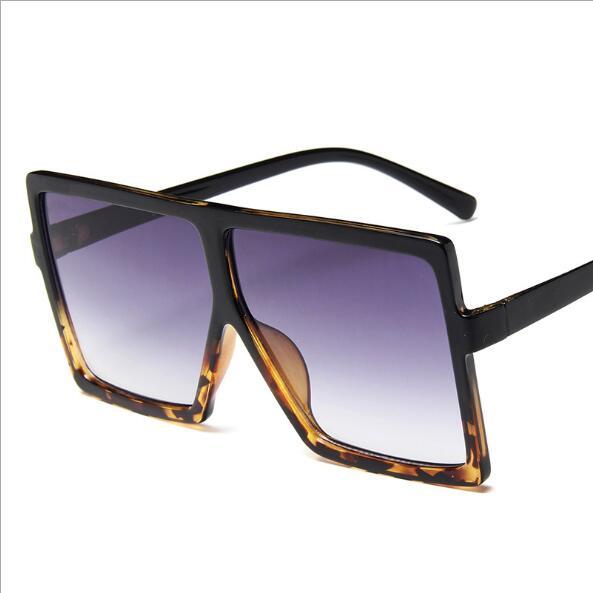 Square Oversized Women's Sunglasses Brand Designer