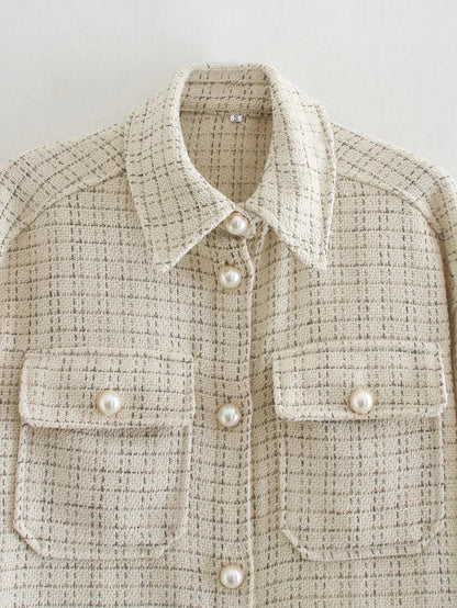 Women's Elegant Plaid Pattern Thick Autumn Winter Long Sleeve Coat