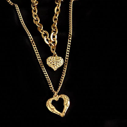 Titanium Steel Angel Wings Love Necklace With Irregular Folds - 16th Avenue