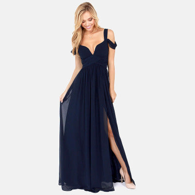 Long Floor Length Elegant Greek Style Pleated Dress - 16th Avenue