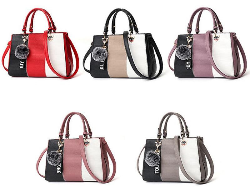 Women's Hairball Ornament Messenger Crossbody Shoulder HandBag