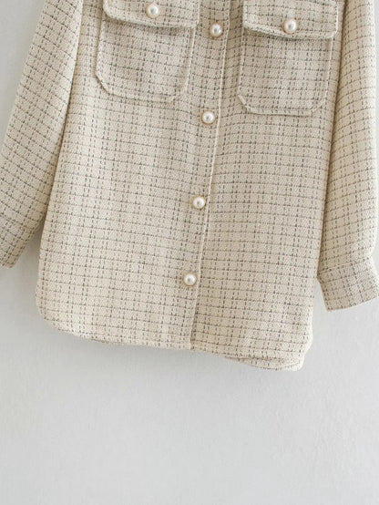 Women's Elegant Plaid Pattern Thick Autumn Winter Long Sleeve Coat