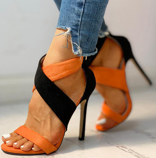 Women's Fashion With Color Matching Heels