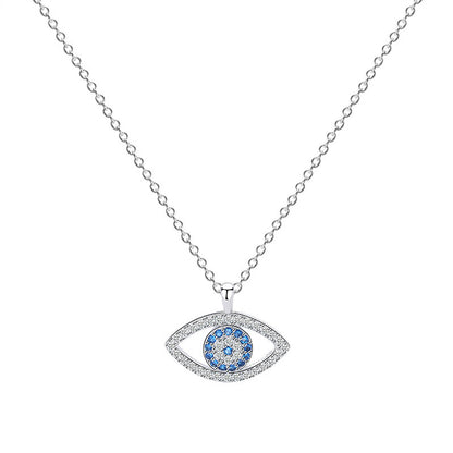 s925 Sterling Silver Atmospheric Demon Eye Pendant Necklace - 16th Avenue