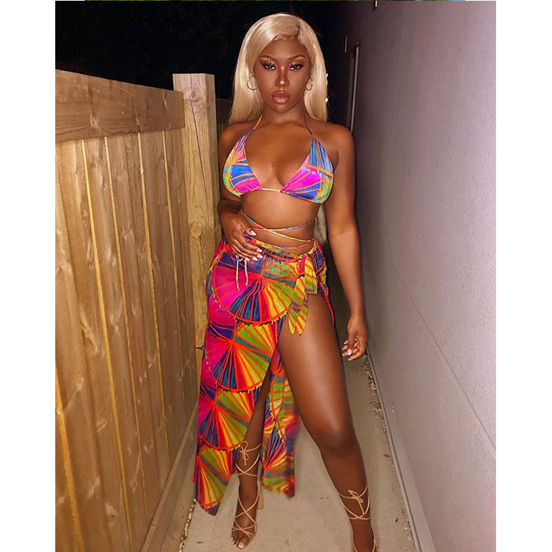 Sandy Three-Piece European And American Bikini