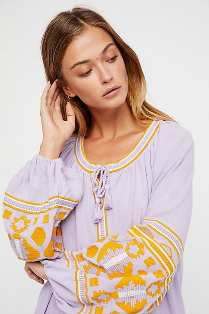 Embroidered Loose Cardigan Embroidered Dress - 16th Avenue