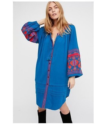 Embroidered Loose Cardigan Embroidered Dress - 16th Avenue
