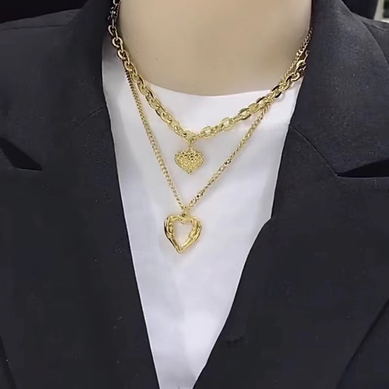 Titanium Steel Angel Wings Love Necklace With Irregular Folds - 16th Avenue