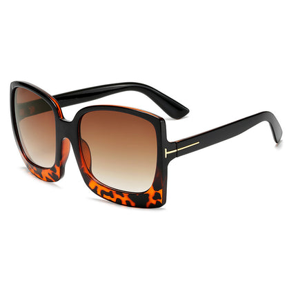 Leopard color large frame sunglasses - 16th Avenue