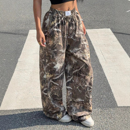 Slimming Casual Hip Hop Retro Street Multi-pocket Camouflage Cargo Pants - 16th Avenue