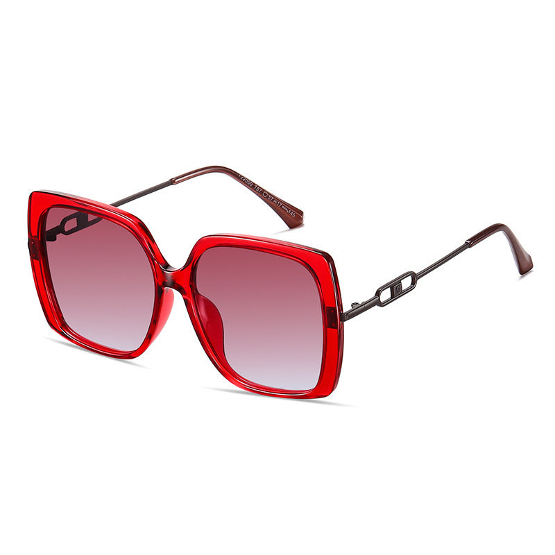 Large Metal Framed Driving Polarized Sunglasses