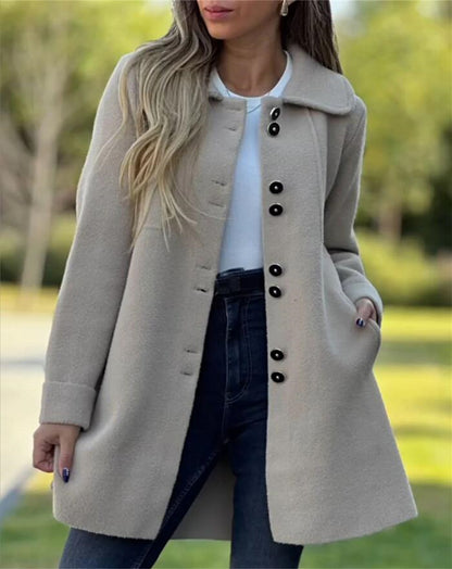 Polar Fleece Autumn And Winter Single-breasted Woolen Coat