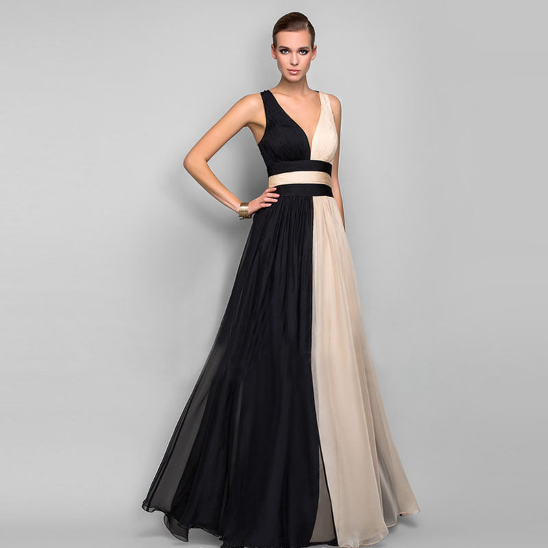 European and American fashion V-neck backless dress - 16th Avenue