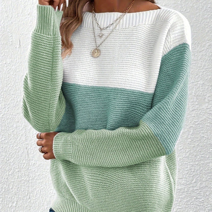 Pullover Knitted Sweater Round Neck - 16th Avenue