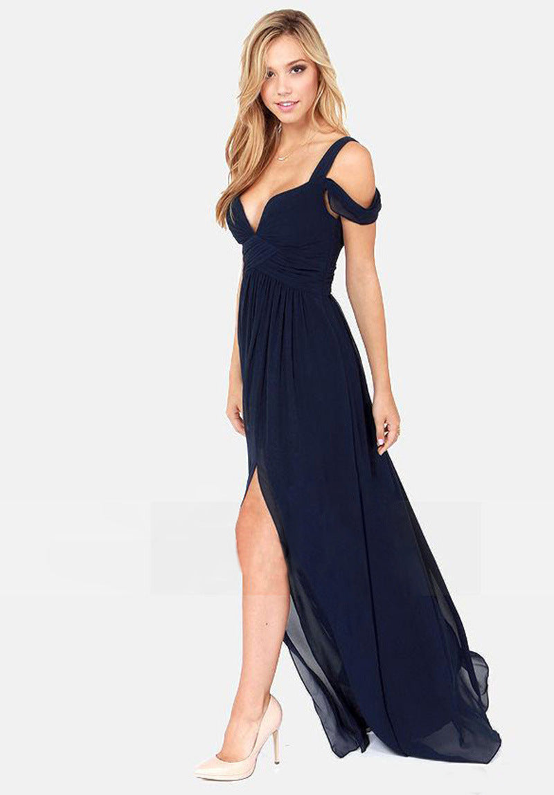 Long Floor Length Elegant Greek Style Pleated Dress - 16th Avenue
