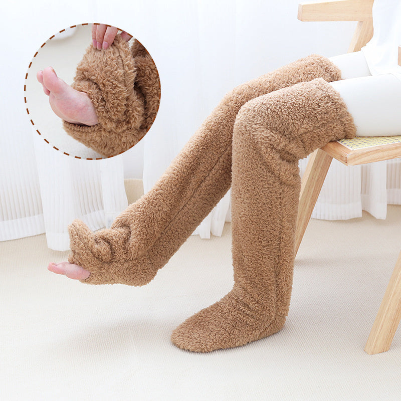 Over Knee High Fuzzy Long Fall Winter Indoor Socks