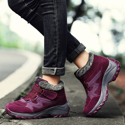 Hiking Shoes For Women Real Leather Waterproof Non-Slip Outdoor Hiking Boots