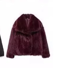 Winter Plush Fashion Thicken Lapel Outwear Coat