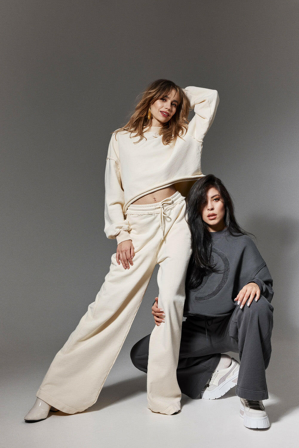 OKSWEAR Terry Wide-Leg Pants - Sweatpants