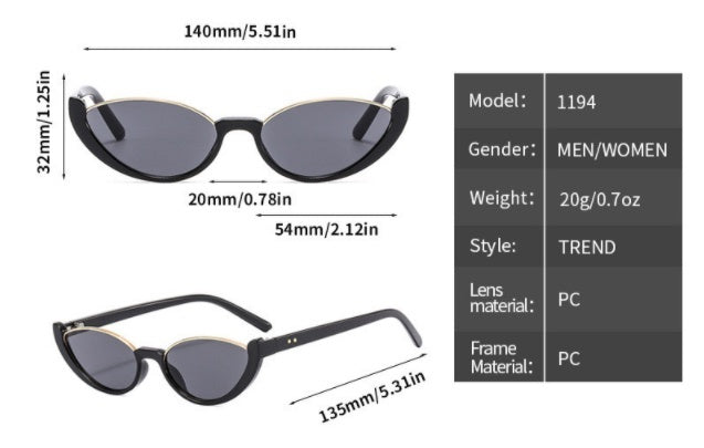 European And American Fashion Trending Cat Eye Sunglasses