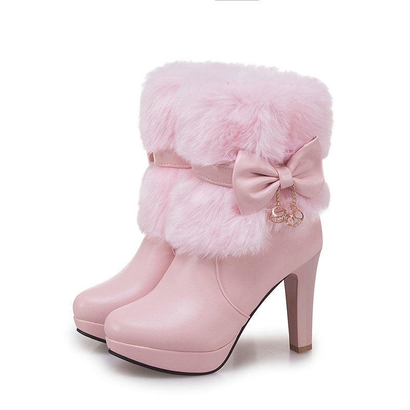 Princess Autumn And Winter Short Snow Boots