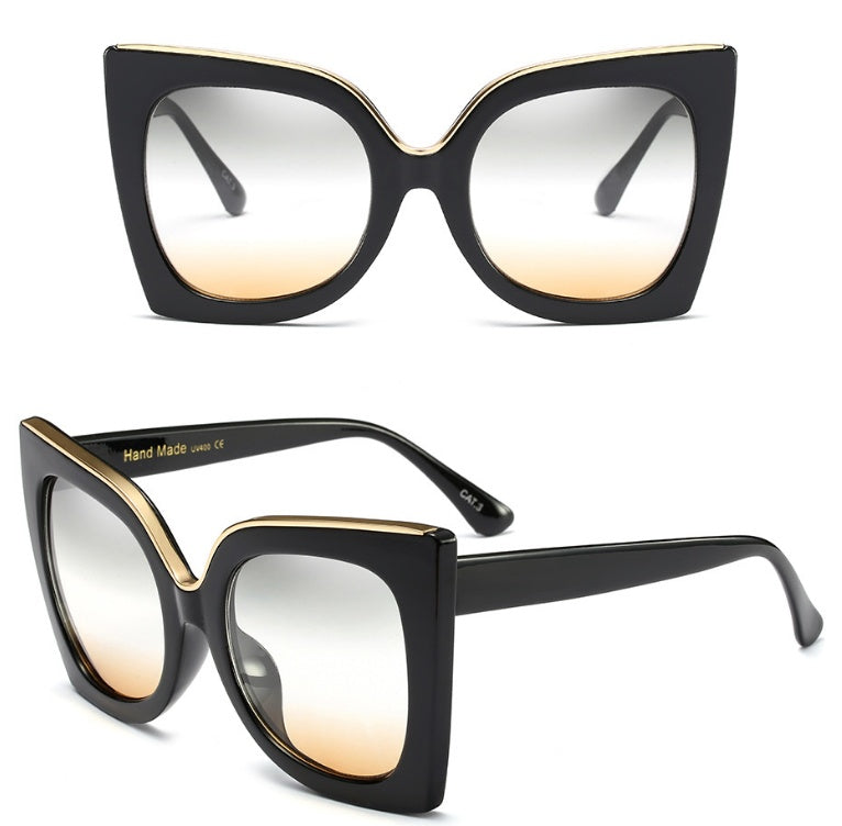 Women's Vintage Cat Eye Gradient Lens Sunglasses