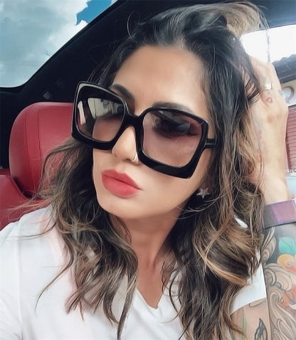 Leopard color large frame sunglasses - 16th Avenue