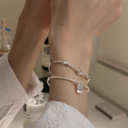 Women's S925 Sterling Silver Love Square Brand Bracelet - 16th Avenue