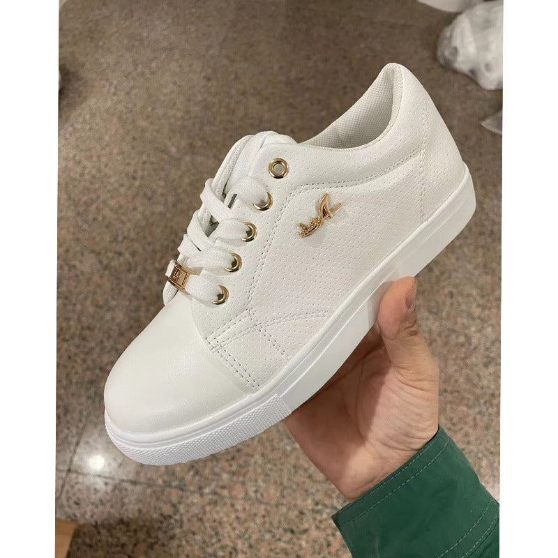 Women Flat Breathable Lace-up Sneakers