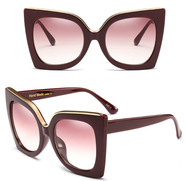 Women's Vintage Cat Eye Gradient Lens Sunglasses